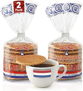 Le Chic Patissier Stroopwafels 20 Count – Authentic Dutch Cookies with Caramel, Soft Toasted Waffle Snacks, Pack of 2 (10 Stroop Waffles Each) (Pack of 2)