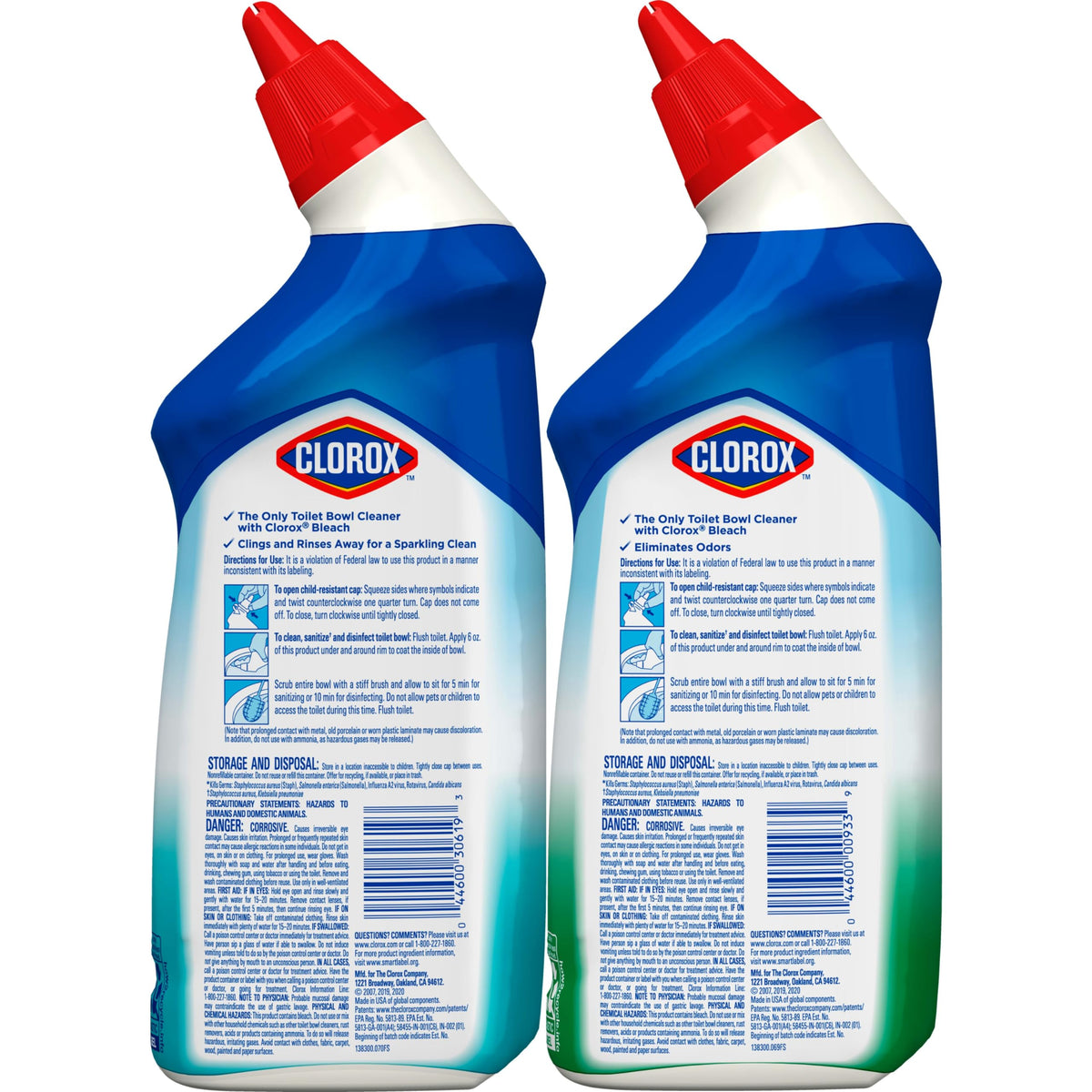 Toilet Bowl Cleaner with Bleach Variety Pack - 24 Ounces - Pack of 4 (Package May Vary) by Clorox – 96 Fl Oz (Pack of 1), Blue, Model 31871