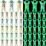 50 Pcs Mini Astronaut Figurines Glow in The Dark, Full Glow | Miniature Astronaut Tiny Spaceman Toys for Kids Space Party Classroom Prize Back to School Gifts Birthday Gift Piñata