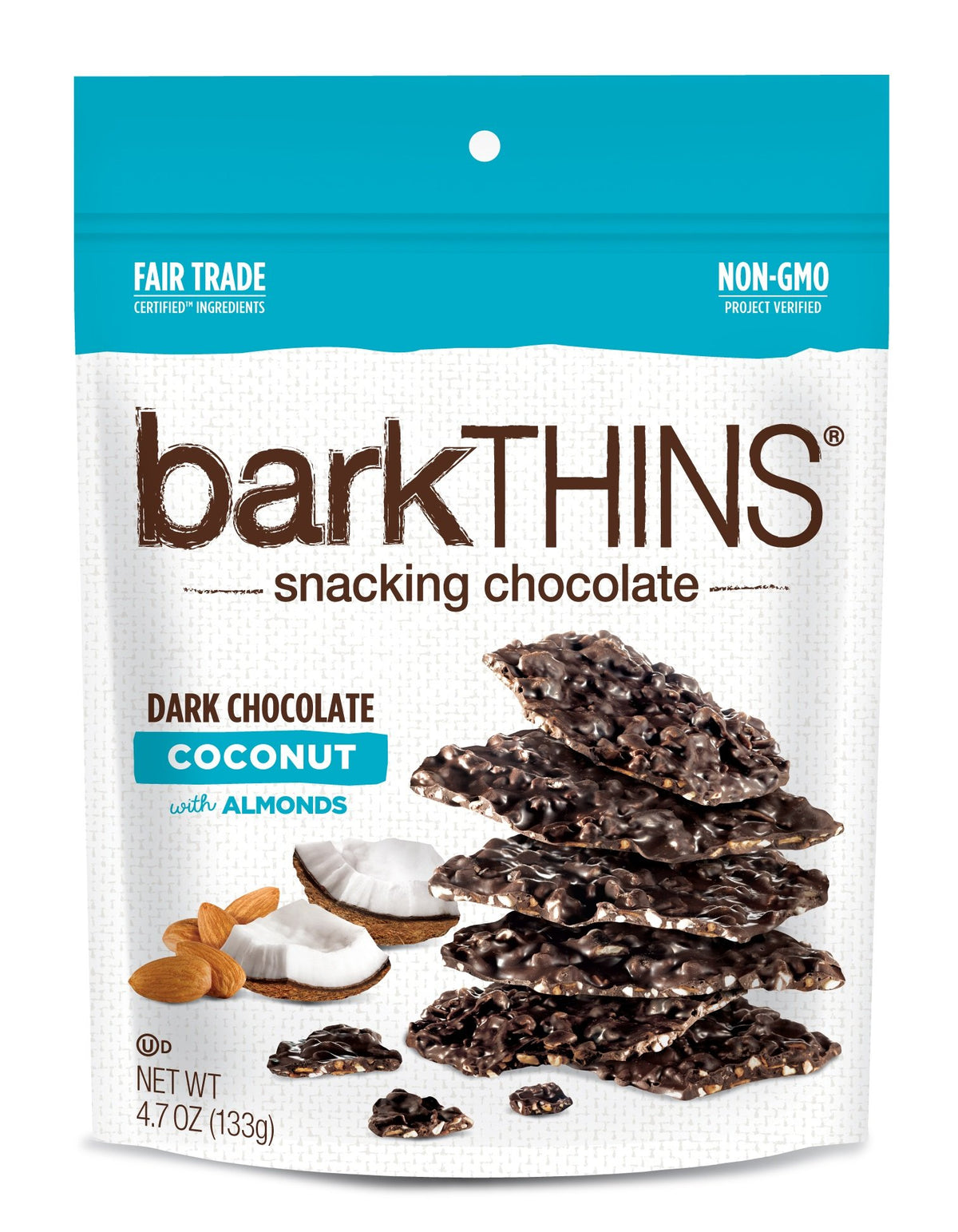 barkTHINS 4.7 Ounce (Pack of 12) / Almond Dark chocolate / 1 Nuts