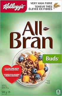 Kellogg's All Bran Buds Cereal 500g/17.6oz, (Imported from Canada)