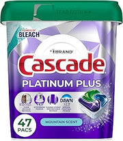 Cascade Platinum Plus Dishwasher Detergent Pods Dish Soap Mountain 47 Count