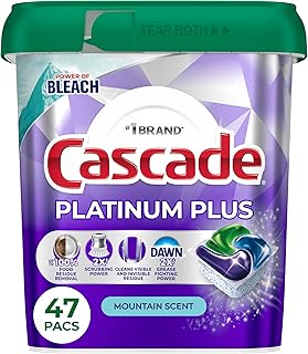 Cascade Platinum Plus Dishwasher Detergent Pods Dish Soap Mountain 47 Count