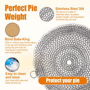 Gosknor Pie Weight Chain, Stainless Steel Blind Bake Tool, Silver 25cm