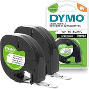 DYMO LT Paper Labels, Black Print on White Labels, 1/2-Inch x 13 Feet, 2 Rolls