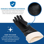 Carlisle FoodService Products Neoprene Glove for Rotissiere by San Jamar – One Size, Rubber, Black, Model T1217