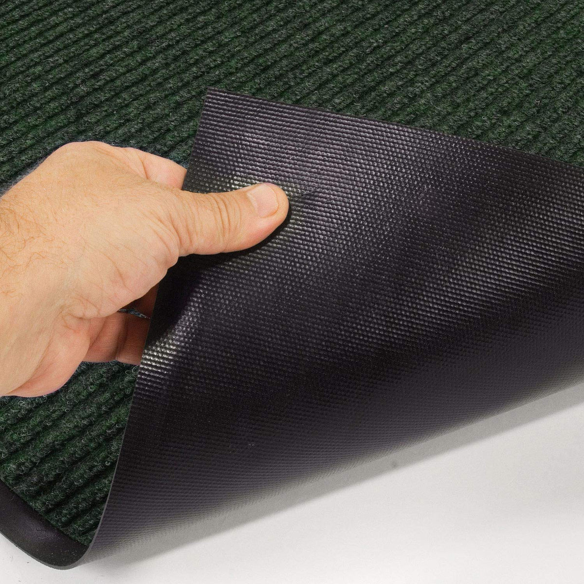 Deep Cleaning Ribbed Entrance Mat by Apache Mills – 3' x 3'3" (Rectangular), Polypropylene, Green, Model 0103312033X4