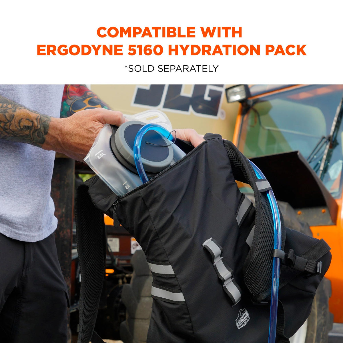 Chill-Its 5052 Replacement Hydration Pack Bladder by Ergodyne – 3 ltr, 3.0 liters, 37% PE, 24% PP, 30% TPU, 3% POM, 3% TPE, 3% Silicone, Clear, Model 13052