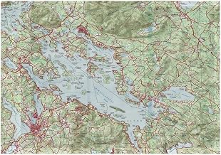 FL967 Lake Winnipesaukee NH Nautical Map Garden Flag - 12.5 x 18 in.