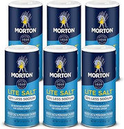 Morton Salt, Lite Salt with Low Sodium For Cooking, 11 Oz, 6-Pack