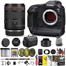 Canon EOS R1 Camera - 24MP with RF 35mm f/1.4 Lens (6577C002) Bundle | For Photography & Video | 24MP Full-Frame Mirrorless Camera | Full-Frame | CMOS Sensor + 128GB CFexpress Memory Card + More