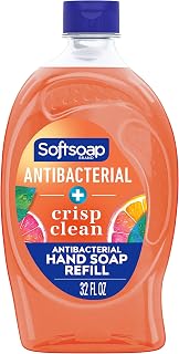 Softsoap Antibacterial Liquid Hand Soap Refill, Crisp Clean, 32 Oz (Packaging may differ)