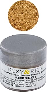 Roxy & Rich Hybrid Sparkle Dust Powder Food Color 2.5 Grams, Old Gold