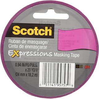 Scotch Decorative Masking Tape .94"X 20 Yards-Dark Pink