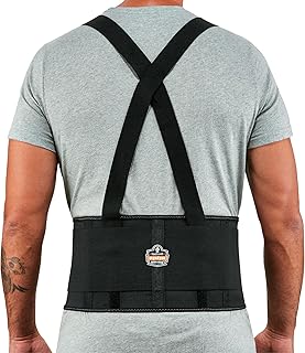 Ergodyne ProFlex 1650 Back Support Belt, 7.5" Elastic, Adjustable, Removeable Straps, Large
