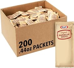 Kraft Single Serve BBQ Sauce, 200 ct Casepack, Original | Single-Serve Packets, Mild Enough for Ribs, Roasts & a Range of Dishes