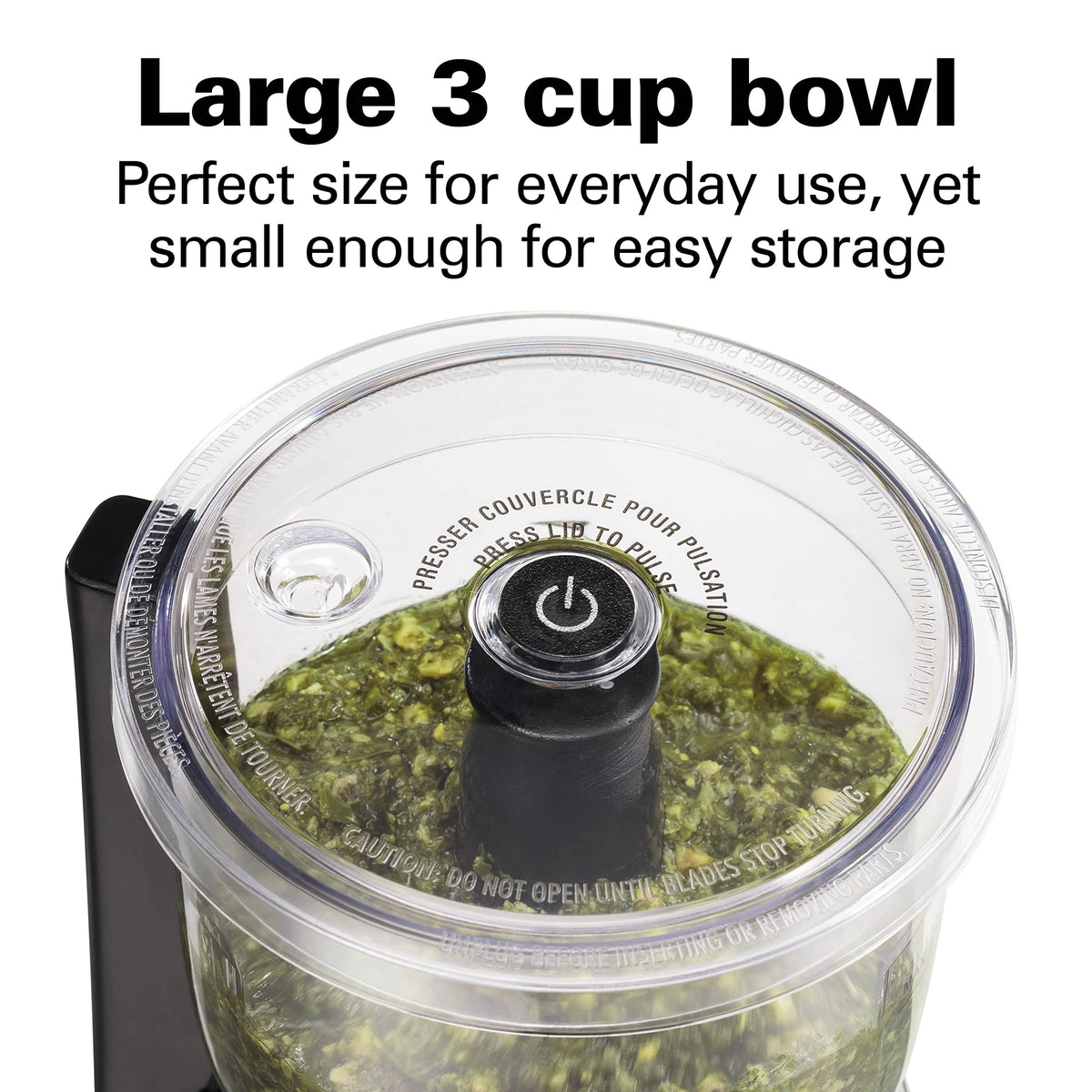3 Cup Electric Vegetable Chopper & Mini Food Processor by Hamilton Beach – 3-Cup, Plastic, Black, Model 72850