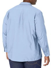 Long Sleeve Industrial Solid Work Shirt Light Blue 2X-Large - 5 Pack by Red Kap – Polyester, Light Blue, Pack of 5, Model SP14