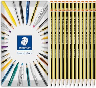 STAEDTLER 121 Noris School Pencil - Break Resistant Leads - Class Pack of 24 Pencils in Envelope Gift Packaging - Grade 2B