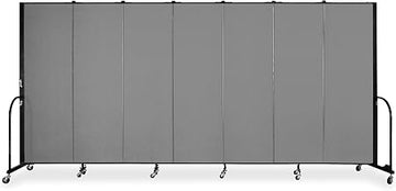 CFSL607DG Interlocking Mobile Partitions, 7 Panels, 13'1"x6'