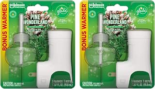 Glade Plugins Scented Oil Refill - Pine Wonderland - 1 Count Refill & 1 Count Oil Warmer Per Package - Pack of 2 Packages