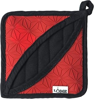 Lodge 2-in-1 Silicone and Fabric Trivet/Potholder, 6.5 Inches