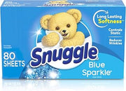 Snuggle Fabric Softener Dryer Sheets, Blue Sparkle, 80 Count