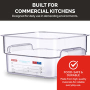 Polycarbonate Square Food Container by Araven – 2 qt, 0.68 cubic_feet, Polycarbonate (PC), Clear, Model 91900