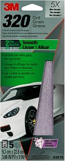 3M Performance Sandpaper, 03078, 320 grit, 3-2/3 in x 9 in, 5 Sheets Per Pack