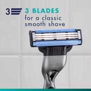 Mach3 Razor Refills for Men by Gillette – 8 Count (Pack of 1), BLUE, Model 47400379756