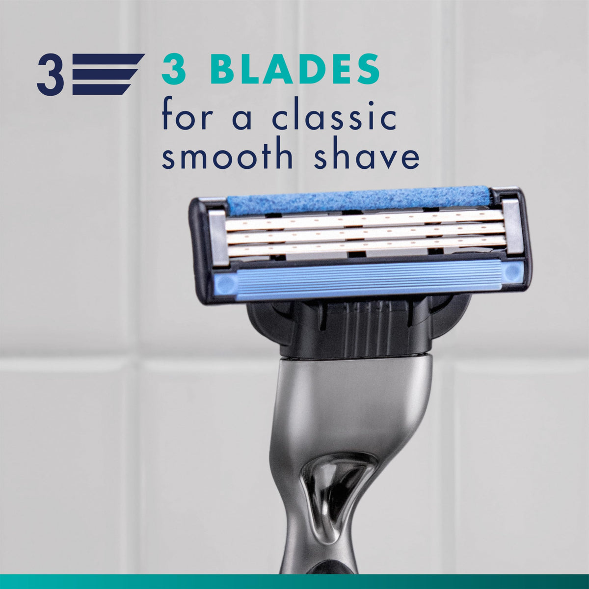 Mach3 Razor Refills for Men by Gillette – 8 Count (Pack of 1), BLUE, Model 47400379756