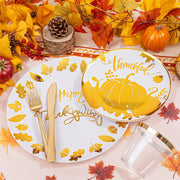 Festiva Thanksgiving Dinnerware Set, 176 Pieces, Pumpkin