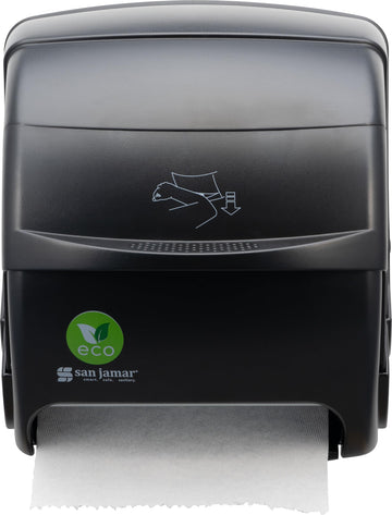 Ecologic Integra Recycled Plastic Level Paper Towel Dispenser by San Jamar – ecoLogic, Acrylonitrile Butadiene Styrene, Black, Model T850