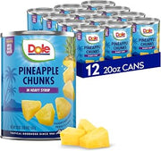 Dole Pineapple Chunks, 20 oz Can, 12 Pack