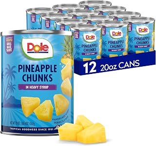 Dole Pineapple Chunks, 20 oz Can, 12 Pack