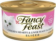 Purina Fancy Feast Sliced Chicken Hearts & Liver Wet Cat Food (24) 3oz Cans