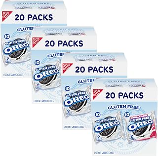 Oreo Gluten Free Original & Double Stuf Chocolate Sandwich Cookies Variety Pack, Gluten Free Cookies, 20 Count (Pack of 4)