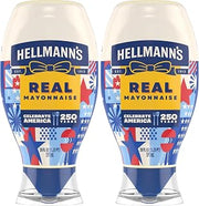 HELLMANN'S Real Mayonnaise Real Mayo Squeeze Bottle For a Rich Creamy Condiment Gluten Free, Made With Cage-Free Eggs 20 oz (Pack of 2)