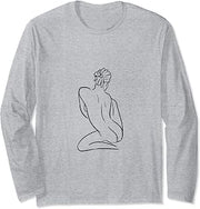Pinup Girl Relationship Goals Abstract Oneline Fineline Long Sleeve T-Shirt