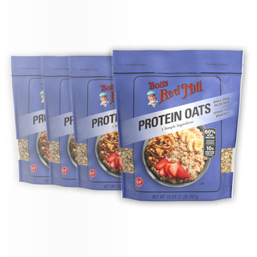High Protein Oats by Bob's Red Mill – 32 Ounce (Pack of 4), Pack of 4, Model P110876
