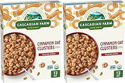 Cascadian Farm Organic Cinnamon Oat Clusters Cereal, Made with Whole Grain, Non-GMO, 15 oz (Pack of 2)