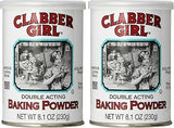 Clabber Girl Double Acting Baking Powder, 8.1 Ounce, (Pack of 2)