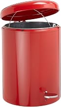 WITT 2240RD Step On Metal Biohazard Waste Container, 4gal Capacity, 11-1/2" Diameter x 16" Height, Red