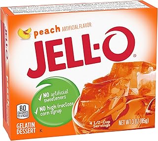 Jell-o, Gelatin Dessert, Peach (Pack of 6)