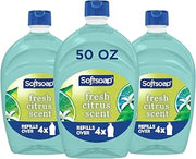 Softsoap Antibacterial Liquid Hand Soap, Kitchen and Bathroom Hand Soap, Fresh Citrus Scent, 50 fl oz Refill, 3 pack