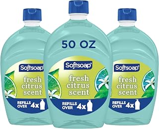 Softsoap Antibacterial Liquid Hand Soap, Kitchen and Bathroom Hand Soap, Fresh Citrus Scent, 50 fl oz Refill, 3 pack