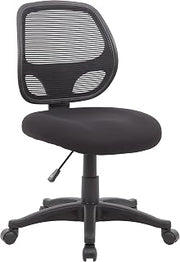 Boss Office Products Commercial Grade Mesh Task Chair with Lumbar Support in Black