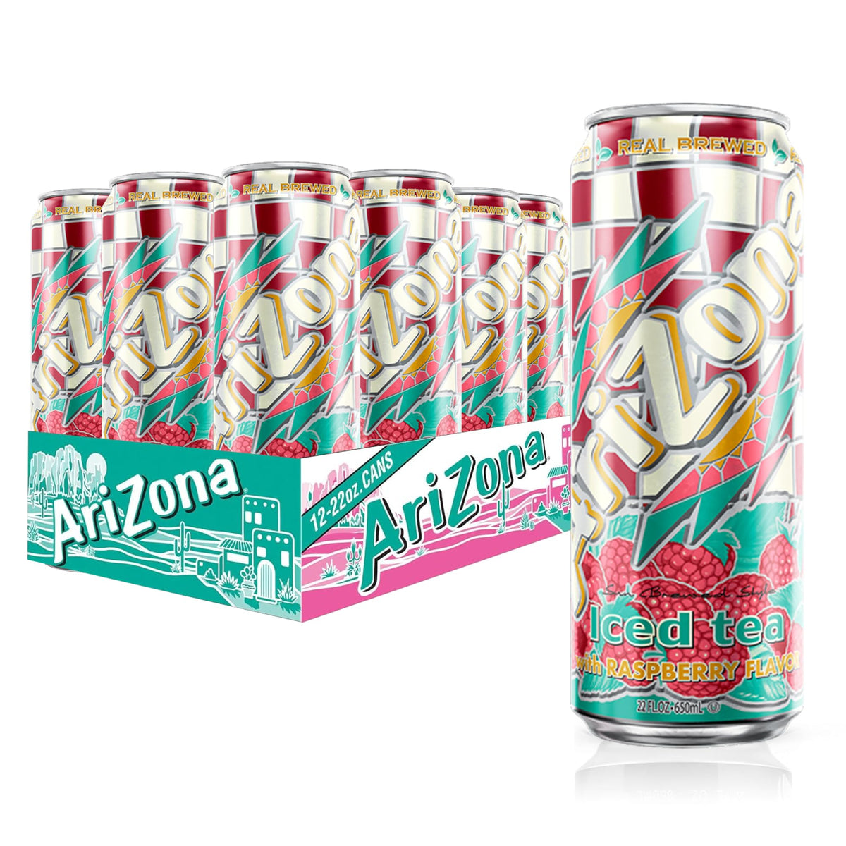 AriZona Raspberry Tea / 22 Fl Oz (12 Pack) / Raspberry Iced Tea
