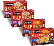 Stouffer's Supreme Shells Variety Pack, 4 Pack | Shelf-stable mac and cheese; 2 cheddar and 2 three cheese; 4 x 12 oz
