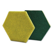 3M Scotch-Brite Dual Purpose Scouring Pad 96HEX Hexagon Shape Utility Sponge, 5 in x 5.75 in, 15/Case